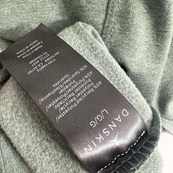 Danskin Green Fitted Polo Sweatshirt - Picture 2 of 3